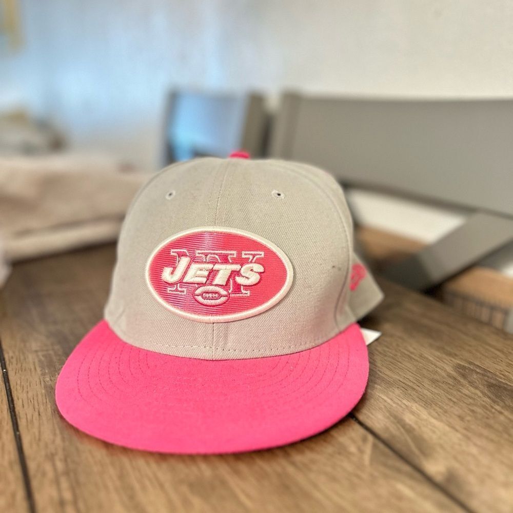 NY Jets breast cancer awareness baseball cap size 7 1/4